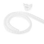 Nedis Kabel Ledelse | Spiral erme | 1 stk. | Maksimal kabeltykkelse: 22 mm | PE | Hvit