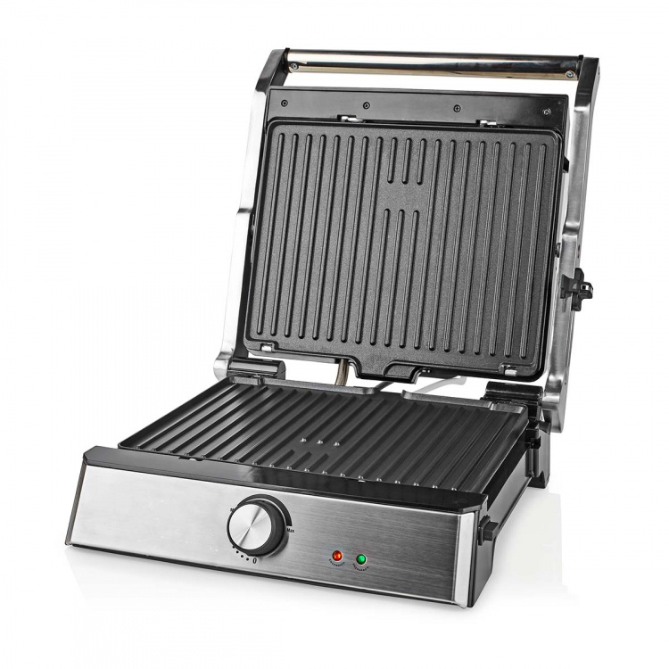 Nedis Kontakt Grill | 2000 W | 29 x 23 cm | Justerbar temperaturkontroll | Plast / Rustfritt Stål