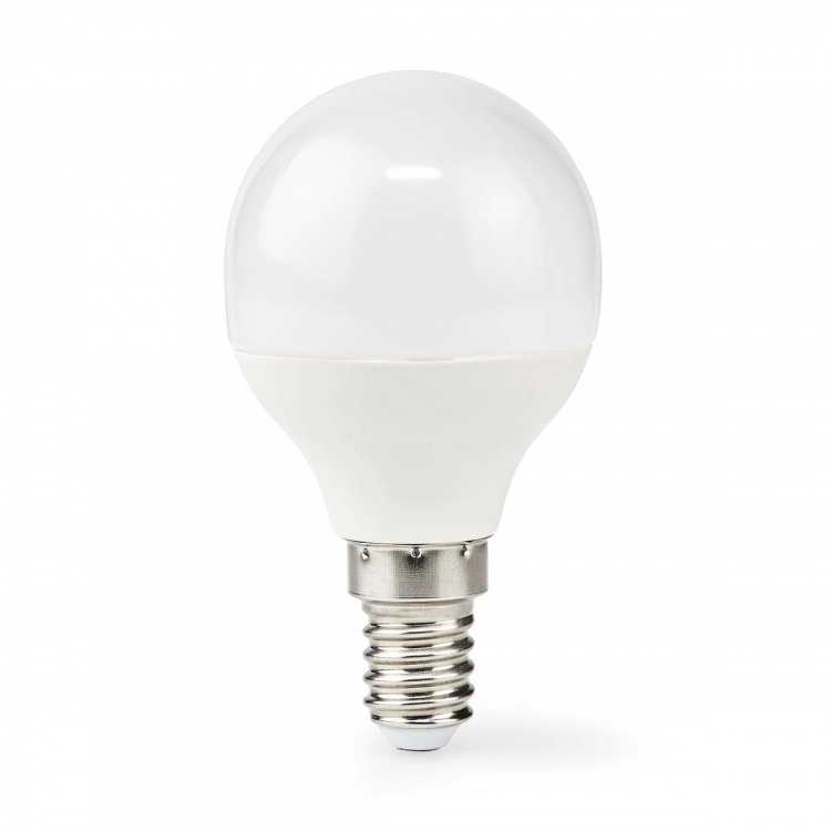 Nedis LED pære E14 | G45 | 4.9 W | 470 lm | 2700 K | Varm Hvit | Frosted | 1 stk Nedis LED pære E14 | G45 | 4.9 W | 470 lm | 2700 K | Varm Hvit | Frosted | 1 stk