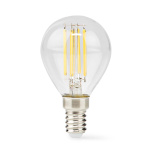 Nedis LED lyspære E14 | G45 | 4.5 W | 470 lm | 2700 K | Dimbar | Varm Hvit | Retro Style | 1 stk. | Klart