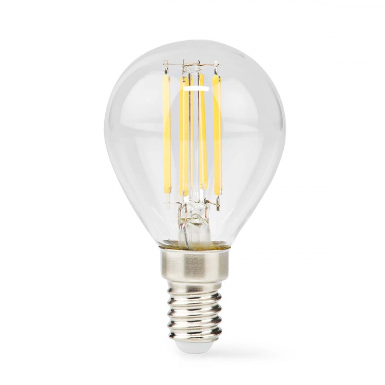 Nedis LED lyspære E14 | G45 | 4.5 W | 470 lm | 2700 K | Dimbar | Varm Hvit | Retro Style | 1 stk. | Klart
