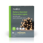 Nedis Julebelysning | Streng | 48 LED\'s | Varm Hvit | 3.60 m | Lyseffekter: 7 | Innendørs eller utendørs | Batteri drevet