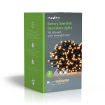 Nedis Julebelysning | Streng | 192 LED\'s | Varm Hvit | 14.40 m | Lyseffekter: 7 | Innendørs eller utendørs | Batteri drevet Nedis Julebelysning | Streng | 192 LED\'s | Varm Hvit | 14.40 m | Lyseffekter: 7 | Innendørs eller utendørs | Batteri drevet