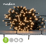 Nedis Julebelysning | Streng | 192 LED\'s | Varm Hvit | 14.40 m | Lyseffekter: 7 | Innendørs eller utendørs | Batteri drevet Nedis Julebelysning | Streng | 192 LED\'s | Varm Hvit | 14.40 m | Lyseffekter: 7 | Innendørs eller utendørs | Batteri drevet