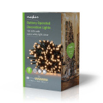Nedis Julebelysning | Streng | 192 LED\'s | Varm Hvit | 14.40 m | Lyseffekter: 7 | Innendørs eller utendørs | Batteri drevet Nedis Julebelysning | Streng | 192 LED\'s | Varm Hvit | 14.40 m | Lyseffekter: 7 | Innendørs eller utendørs | Batteri drevet