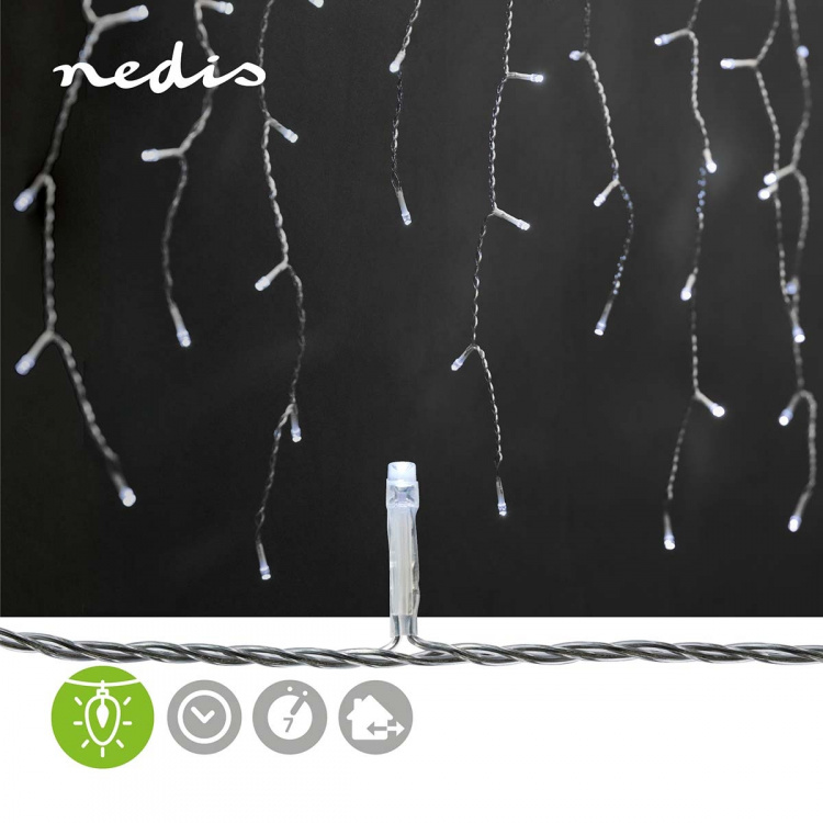 Nedis Dekorative Istaplys | 360 LED\'s | Kald Hvit | 9.00 m | Lyseffekter: 7 | Nettstrøm drevet