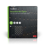 Nedis Dekorative Nettlys | Varm Hvit | 160 LED\'s | 2 x 1 m | Lyseffekter: 7 | Innendørs eller utendørs | Nettstrøm drevet