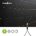 Nedis Dekorative Nettlys | Varm Hvit | 160 LED\'s | 2 x 1 m | Lyseffekter: 7 | Innendørs eller utendørs | Nettstrøm drevet