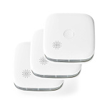 Nedis SmartLife Røykvarsler | Wi-Fi | Batteri drevet | Sensorlivssyklus: 10 år | EN 14604 | Maks. batteri levetid: 24 Måned | 85 dB | Hvit | 3 stk