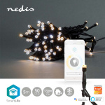 Nedis SmartLife Julelys | Streng | Wi-Fi | Varm til avkjølt hvitt | 50 LED\'s | 5.00 m | Android™ / IOS