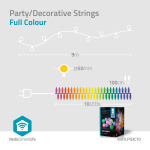 Nedis SmartLife Dekorative Lys | Party Lights | Wi-Fi | Hvit / RGB | 10 LED\'s | 9.00 m | Android™ / IOS | Pære diameter: 50 mm Nedis SmartLife Dekorative Lys | Party Lights | Wi-Fi | Hvit / RGB | 10 LED\'s | 9.00 m | Android™ / IOS | Pære diameter: 50 mm