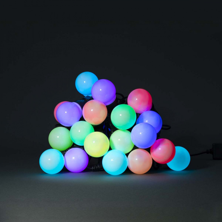 Nedis SmartLife Dekorative Lys | Party Lights | Wi-Fi | Hvit / RGB | 20 LED\'s | 10 m | Android™ / IOS | Pære diameter: 50 mm Nedis SmartLife Dekorative Lys | Party Lights | Wi-Fi | Hvit / RGB | 20 LED\'s | 10 m | Android™ / IOS | Pære diameter: 50 mm