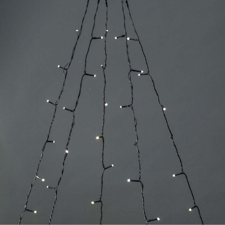 Nedis SmartLife Julelys | Tre | Wi-Fi | Varm Hvit | 200 LED\'s | 20.0 m | 5 x 4 m | Android™ / IOS