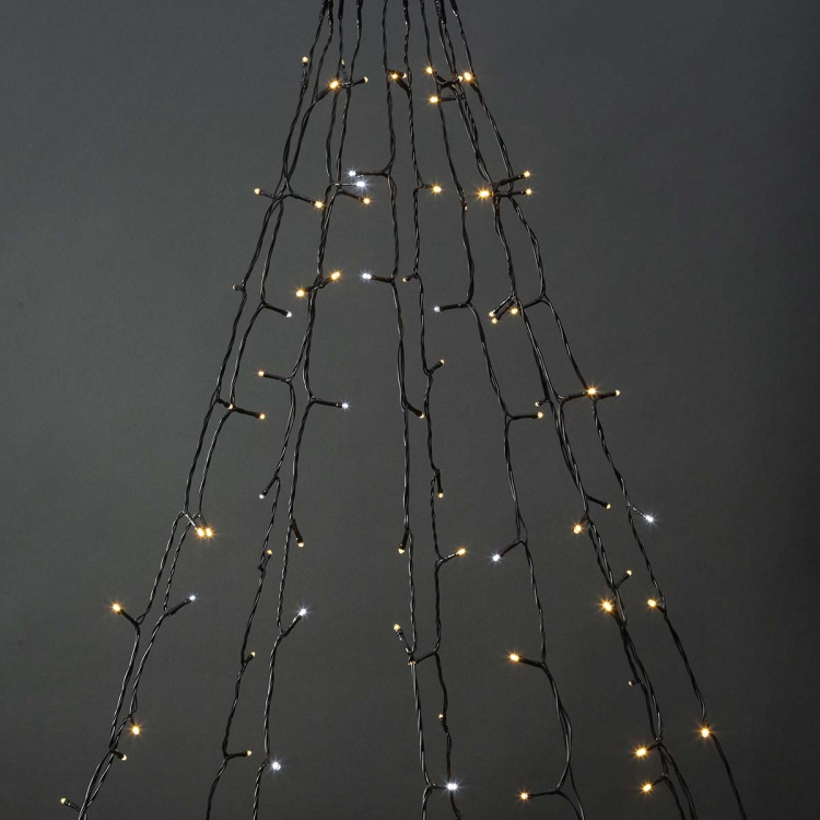 Nedis SmartLife Julelys | Tre | Wi-Fi | Varm til avkjølt hvitt | 200 LED\'s | 20.0 m | 10 x 2 m | Android™ / IOS