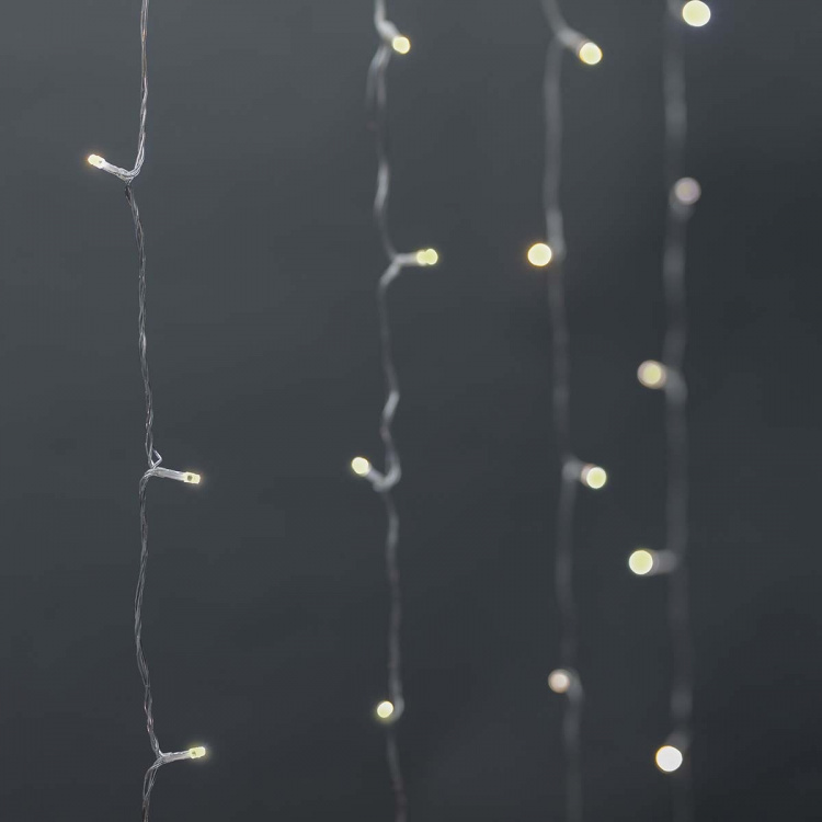 Nedis SmartLife Julelys | Gardin | Wi-Fi | Varm Hvit | 200 LED\'s | 3.00 m | Android™ / IOS