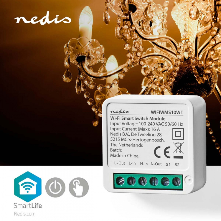 Nedis SmartLife Innebygd Modul | Bryter | 3680 W | Terminalforbindelse | App tilgjengelig for: Android™ / IOS