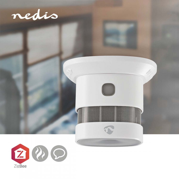 Nedis SmartLife Røykvarsler | Zigbee 3.0 | Batteri drevet | Sensorlivssyklus: 10 år | EN 14604 | Maks. batteri levetid: 60 Måned | 85 dB | Hvit | 1 stk Nedis SmartLife Røykvarsler | Zigbee 3.0 | Batteri drevet | Sensorlivssyklus: 10 år | EN 14604 | Maks. batteri levetid: 60 Måned | 85 dB | Hvit | 1 stk