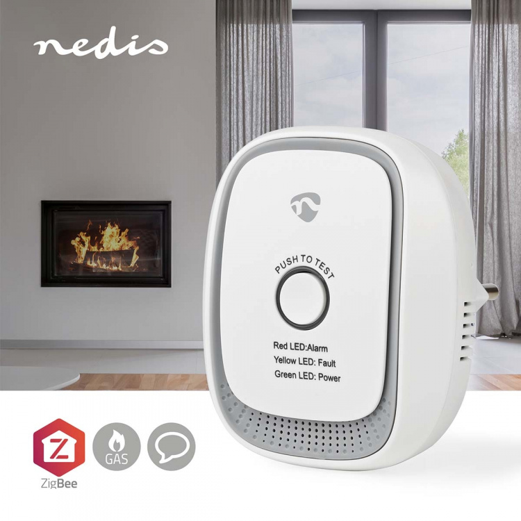 Nedis SmartLife Gassdetektor | Zigbee 3.0 | Nettstrøm drevet | Sensorlivssyklus: 5 år | EN 50194-1:2009 | Android™ / IOS | Med test knapp | 75 dB | Hvit Nedis SmartLife Gassdetektor | Zigbee 3.0 | Nettstrøm drevet | Sensorlivssyklus: 5 år | EN 50194-1:2009 | Android™ / IOS | Med test knapp | 75 dB | Hvit