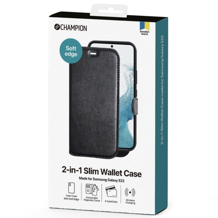 Champion 2-i-1 Slim Wallet Galaxy S22 Champion 2-i-1 Slim Wallet Galaxy S22
