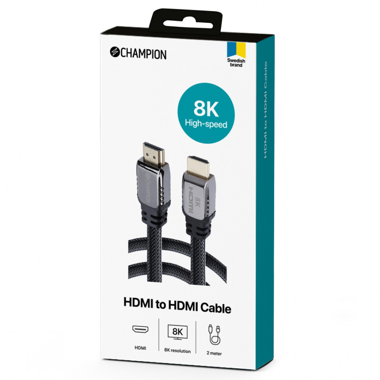 Champion HDMI-kabel Ultra-sertifisert Ha-Ha 8K 2m