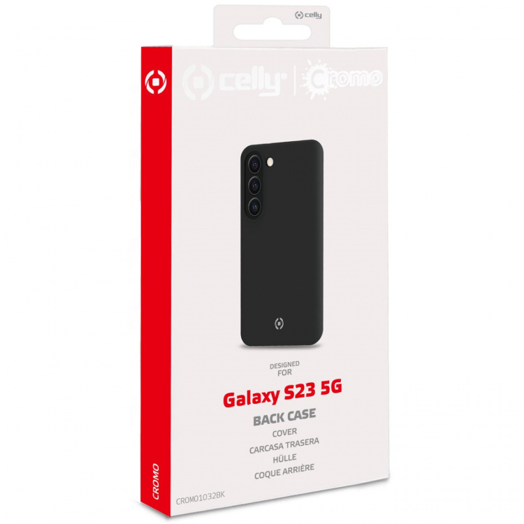 Celly Cromo Soft gummideksel Galaxy S23 5G Svart