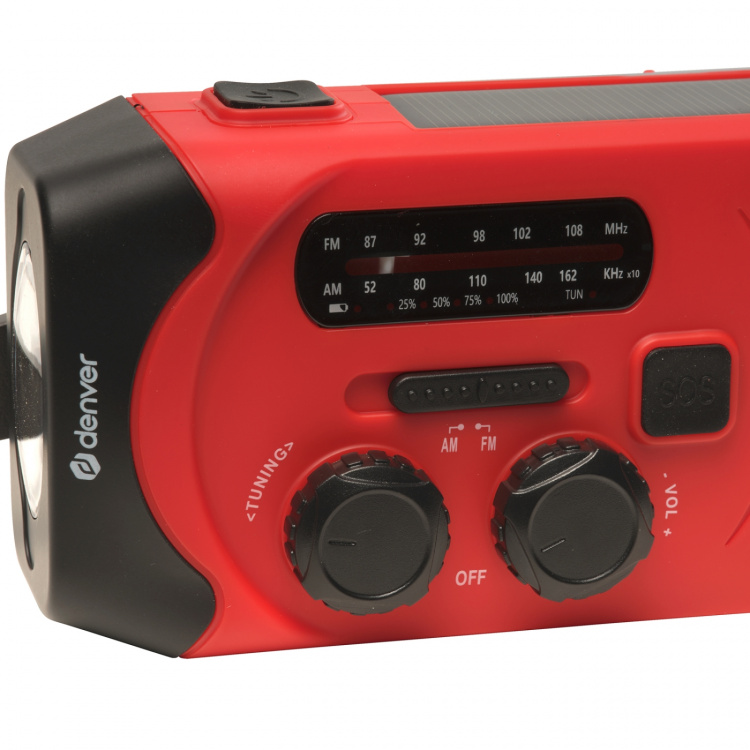 Denver Radio med sveiv og solcellelading