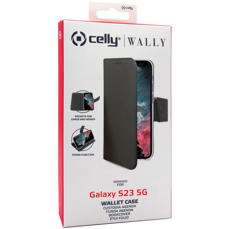 Celly Lommebokveske Galaxy S23 5G Svart