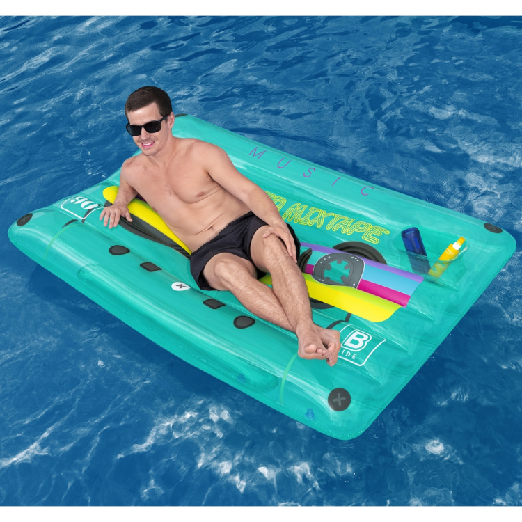 Bestway Luftmadrass 1,74 m x 1,17 m, Retro Beats Bestway Luftmadrass 1,74 m x 1,17 m, Retro Beats