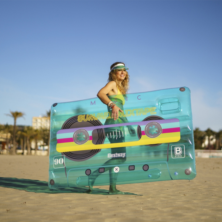 Bestway Luftmadrass 1,74 m x 1,17 m, Retro Beats Bestway Luftmadrass 1,74 m x 1,17 m, Retro Beats