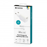 Champion Lader 20W + USB-C til Lightning-kabel Hvit