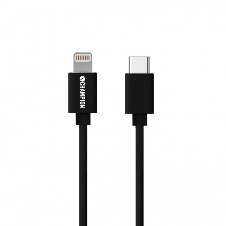 Champion USB-C til Lightning-kabel 1 m svart Champion USB-C til Lightning-kabel 1 m svart