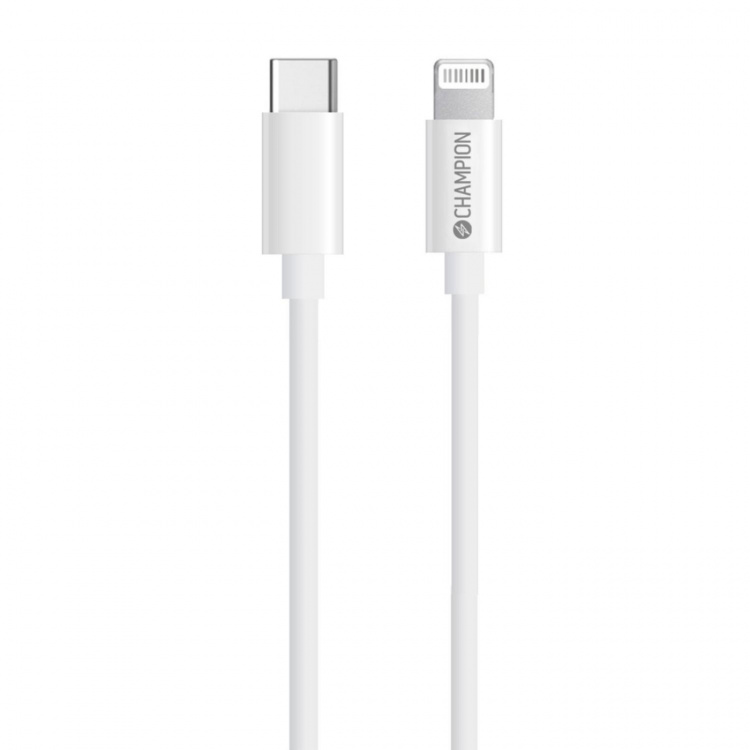Champion USB-C til Lightning-kabel 2 m hvit Champion USB-C til Lightning-kabel 2 m hvit