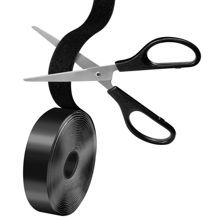 LogiLink Borrelås dobbeltsidig 25 mm 5 meter Svart