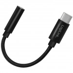 LogiLink USB-C 3,5 mm lydadapter med DAC 13 cm nylonkabel