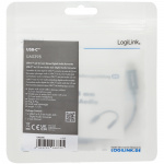 LogiLink USB-C 3,5 mm lydadapter med DAC 13 cm nylonkabel