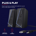 Trust GXT 609 Zoxa RGB-spillhøyttalere 12W