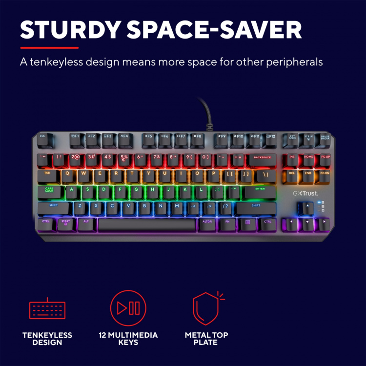 Trust GXT 384 Callaz mekanisk TKL spilltastatur