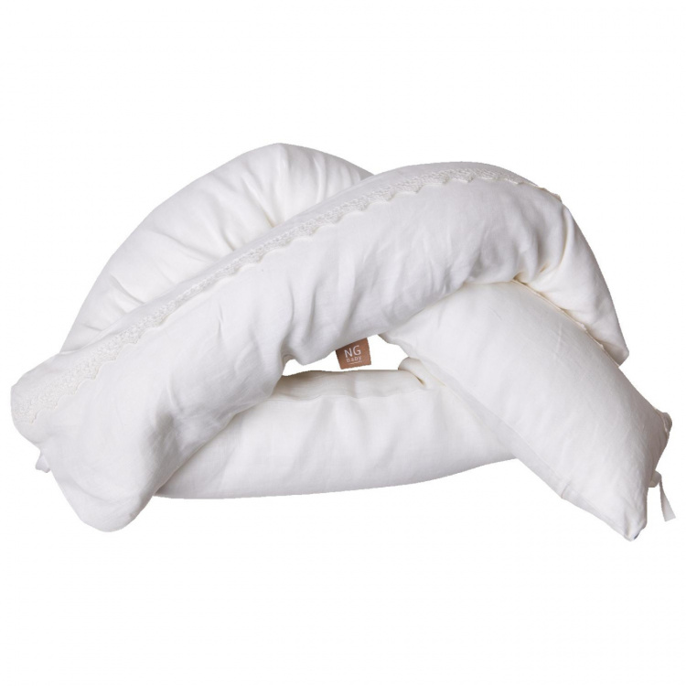 NG Baby Soveform hvit med blonder