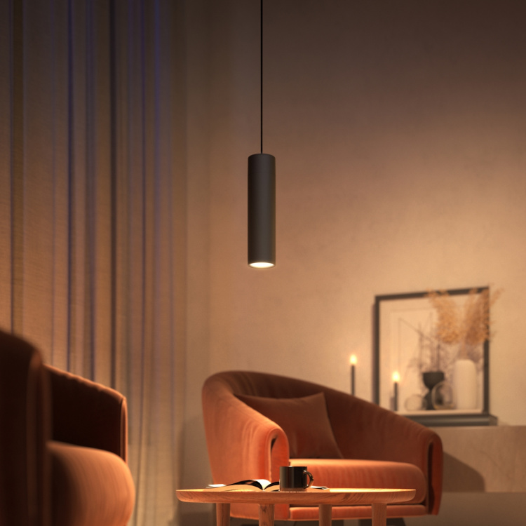 Philips Hue Perifo sylinderpendellampe svart