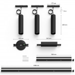 Philips Hue Perifo Rett taksokkel-sett 3 pendellamper Svart