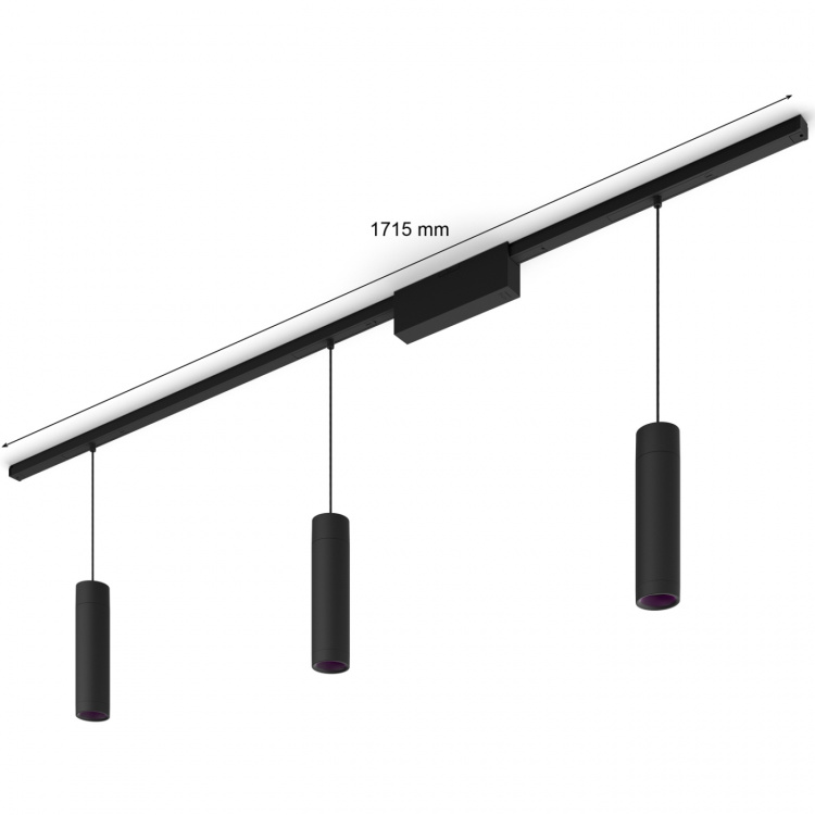 Philips Hue Perifo Rett taksokkel-sett 3 pendellamper Svart