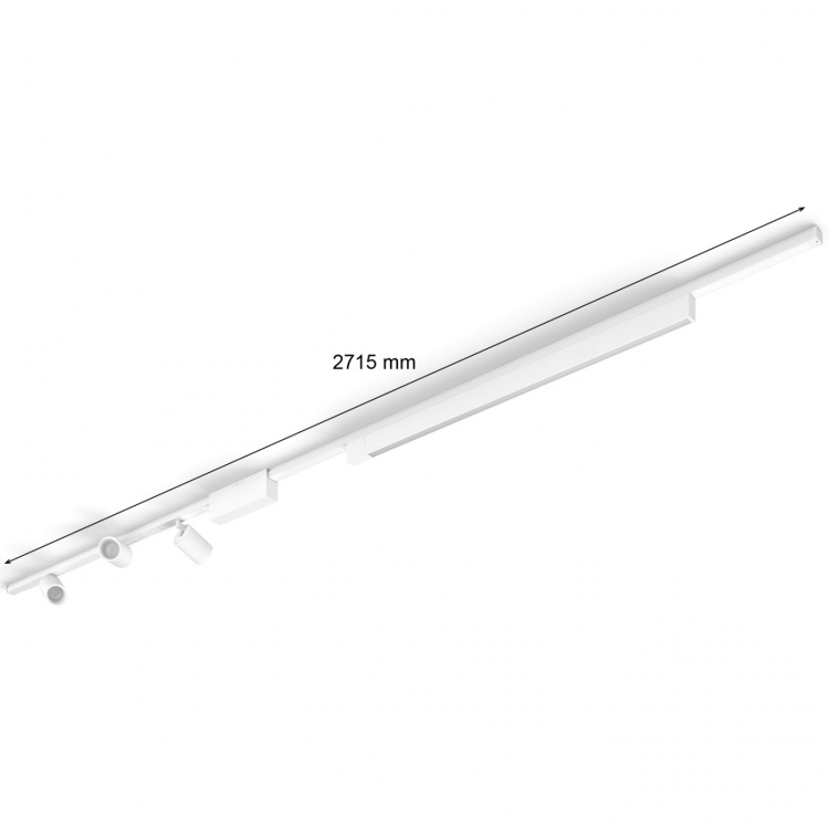 Philips Hue Perifo Straight Base Kit 3 spot 1 spor Hvit