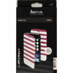 Hama Lommebokveske DesignLine iPhone6/6S Stripe Rosa/Hvit