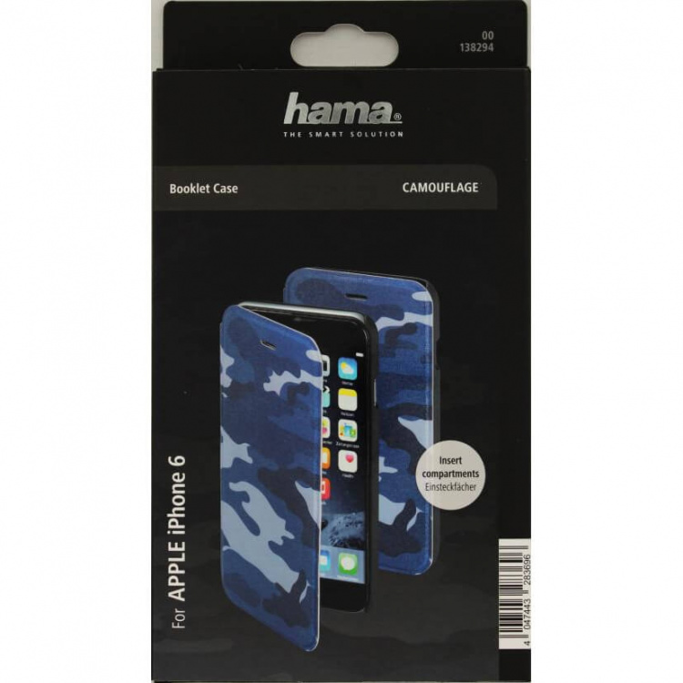 Hama Lommebokveske DesignLine iPhone6/6S Camo Blå