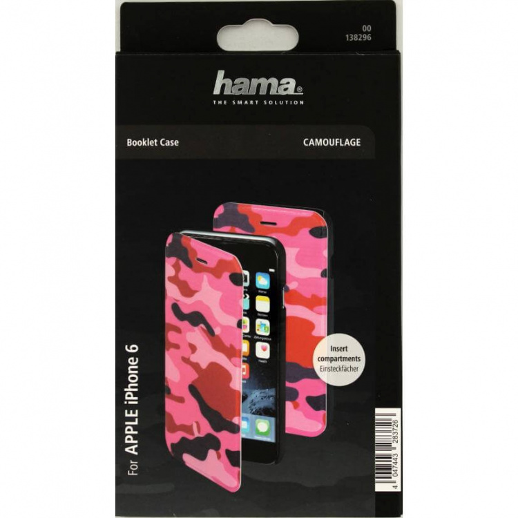 Hama Lommebokveske DesignLine iPhone6/6S Camo Rosa