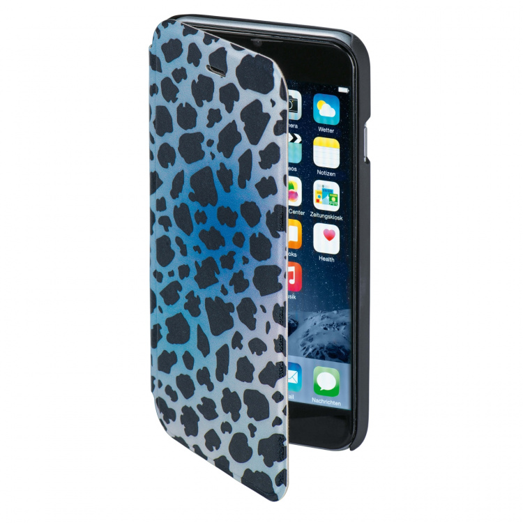 Hama Lommebokveske DesignLine iPhone6/6S Leopard Blå