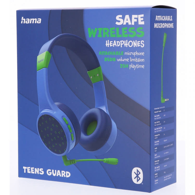 Hama Hodetelefoner Teens Guard On-Ear Trådløs 85dB Blå