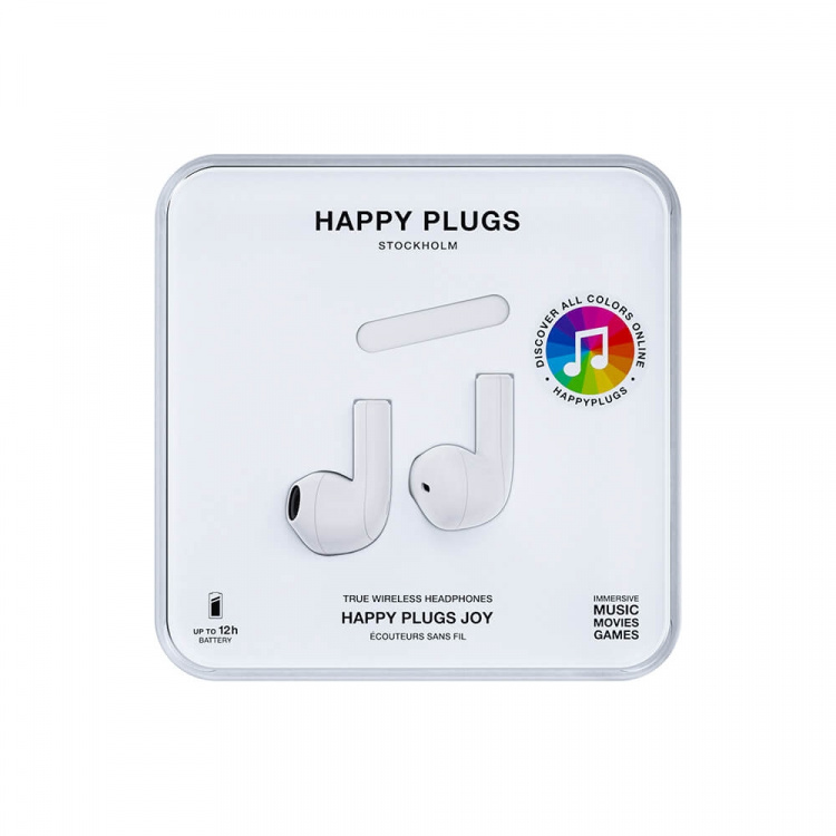 Happy Plugs Joy Hodetelefoner In-Ear TWS Hvit