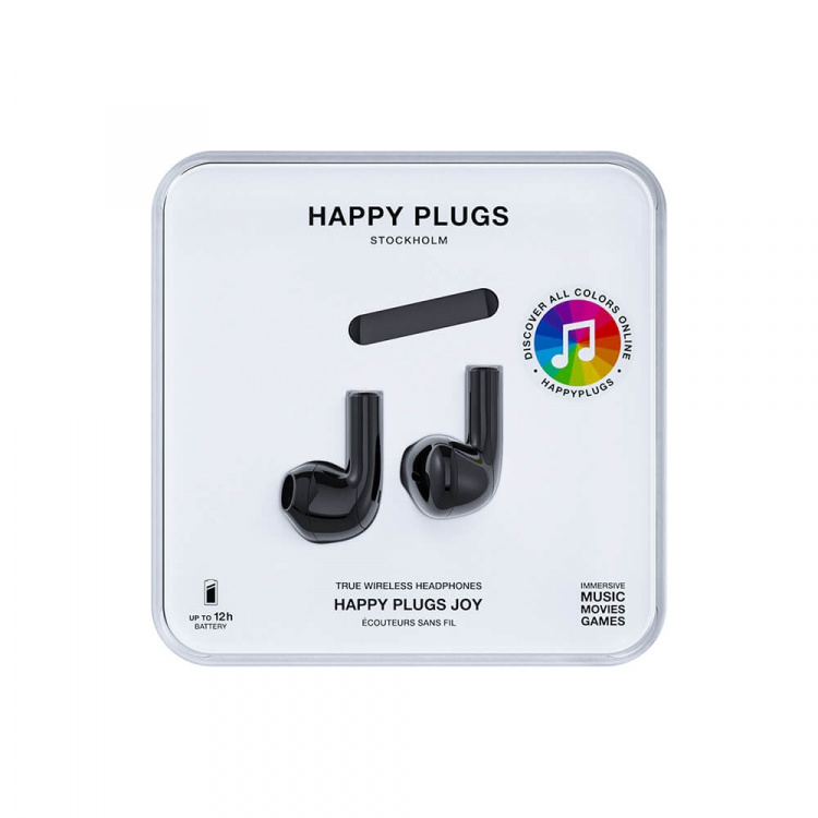 Happy Plugs Joy Hodetelefoner In-Ear TWS Svart Happy Plugs Joy Hodetelefoner In-Ear TWS Svart