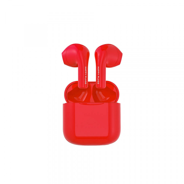 Happy Plugs Joy Hodetelefoner In-Ear TWS Rød